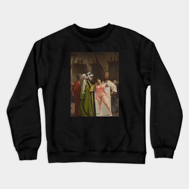 The Slave Market (Gérôme) X @lolliecakez Crewneck Sweatshirt by amircheniti